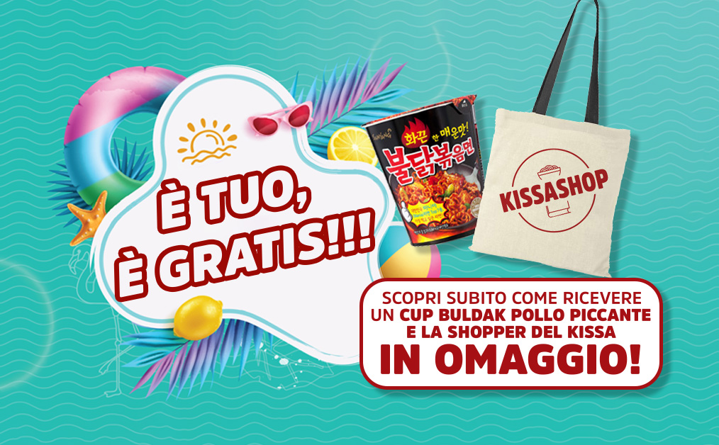 🎁 Regali Estivi con Kissa: Ramen Buldak e Shopper Omaggio fino al 15 Agosto 2025!